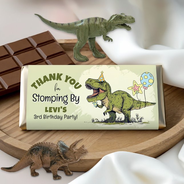 Dinosaur Birthday DIY Chocolate Bar Favor Wrapper (Creator heeft geüpload)