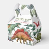 Dinosaur Birthday Favor Box Bedankdoosjes (Achterkant)