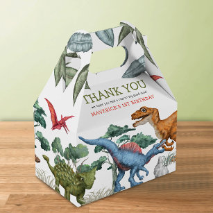 Dinosaur Birthday Favor Box Bedankdoosjes