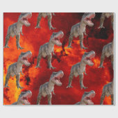 Dinosaur Birthday Fire Jurassic World Cadeaupapier (Vlak)