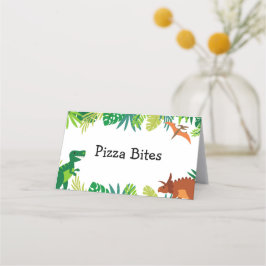 Dinosaur Birthday Food Tent Place Card Plaatskaartje