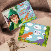 Dinosaur Birthday Fotouitnodiging Kaart