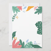 Dinosaur Birthday Garden Party Kaart (Achterkant)