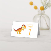 Dinosaur BIRTHDAY Gold Place Card Plaatskaartje (Achterkant)