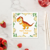 Dinosaur BIRTHDAY Gold Servet (Insitu)