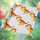 Dinosaur Birthday Gold Wrapping Paper Cadeaupapier