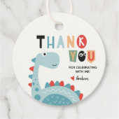 Dinosaur Birthday Hartelijk dank Bedankjes Labels (Voorkant)