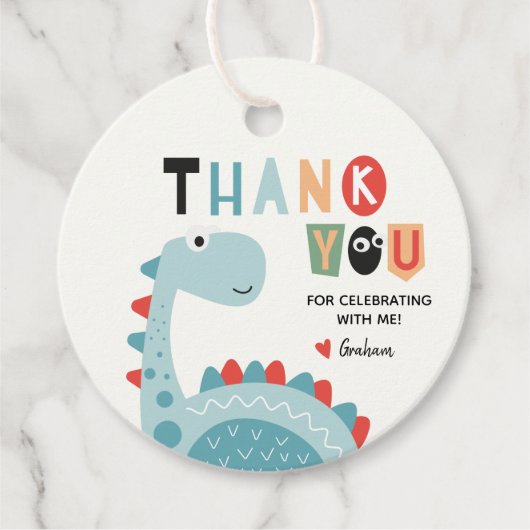 Dinosaur Birthday Hartelijk dank Bedankjes Labels (Voorkant)