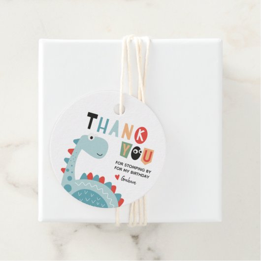 Dinosaur Birthday Hartelijk dank Bedankjes Labels (In situ)