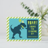 Dinosaur Birthday Hartelijk dank Bedankkaart (Staand voorkant)