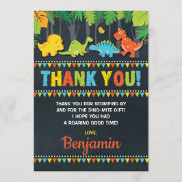 Dinosaur Birthday Hartelijk dank voor Roar Party C Kaart
