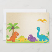 Dinosaur Birthday Invitation Dino Party Kaart (Achterkant)
