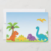 Dinosaur Birthday Invitation Dino Party Kaart (Achterkant)