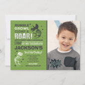 Dinosaur Birthday Invitation Dinosaur Fossil Party Kaart (Voorkant)