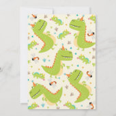 Dinosaur Birthday Invitation Dinosaur Roar Party Kaart (Achterkant)