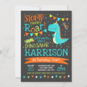 Dinosaur Birthday Invitation Dinosaur Roar Party Kaart (Voorkant)
