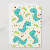 Dinosaur Birthday Invitation Dinosaur Roar Party Kaart (Achterkant)