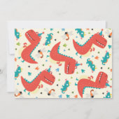 Dinosaur Birthday Invitation Dinosaur Roar Party Kaart (Achterkant)
