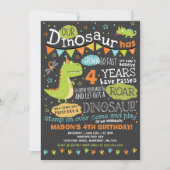 Dinosaur Birthday Invitation Dinosaur Roar Party Kaart (Voorkant)