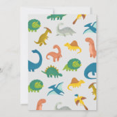 Dinosaur Birthday Invitation Sjabloon Kaart (Achterkant)