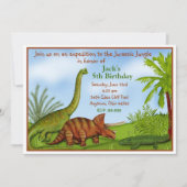 Dinosaur Birthday Invitations Kaart (Voorkant)