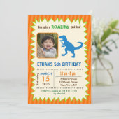 Dinosaur Birthday Invitations Kaart (Staand voorkant)