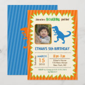Dinosaur Birthday Invitations Kaart (Voorkant / Achterkant)