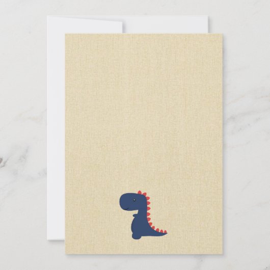 Dinosaur Birthday Invitations Kaart (Achterkant)