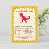 Dinosaur Birthday Invitations Kaart (Staand voorkant)