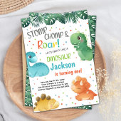 Dinosaur Birthday Invitations Kaart
