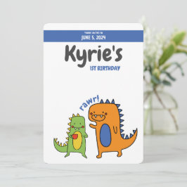 Dinosaur Birthday Invite, jurassic, trex BIRTHDAY Kaart