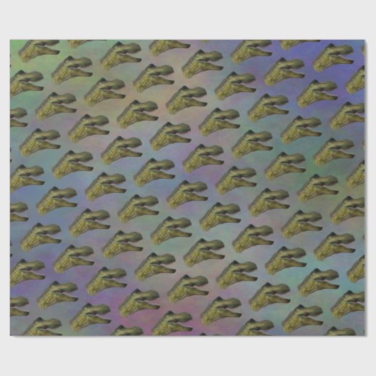 Dinosaur Birthday - Jurassic Tyrannosaurus Rex Cadeaupapier (Vlak)