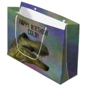 Dinosaur Birthday - Jurassic Tyrannosaurus Rex Groot Cadeauzakje (Voorkant Gekanteld)