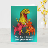 Dinosaur Birthday Kaart (Gele Bloem)
