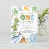 Dinosaur Birthday Kaart (Staand voorkant)