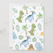 Dinosaur Birthday Kaart (Achterkant)