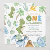 Dinosaur Birthday Kaart (Voorkant / Achterkant)