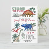 Dinosaur Birthday Kaart (Staand voorkant)