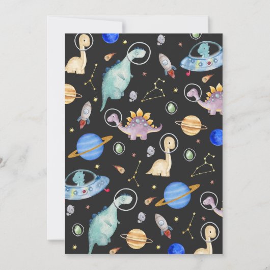 Dinosaur Birthday Kaart (Achterkant)