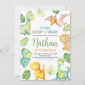 Dinosaur Birthday Kaart (Voorkant)