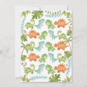 Dinosaur Birthday Kaart (Achterkant)