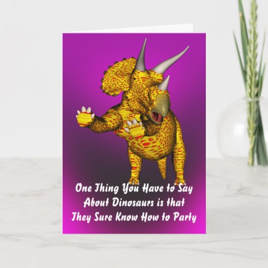 Dinosaur Birthday Kaart (Voorkant)