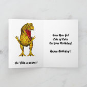 Dinosaur Birthday Kaart (Binnen)