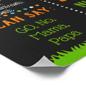 Dinosaur Birthday Milestone Sign Chalkboard Poster (Hoek)