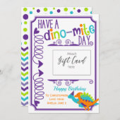 Dinosaur Birthday Money Gift Kaart Holder (Voorkant / Achterkant)