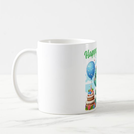 Dinosaur Birthday Mug Koffiemok (Links)