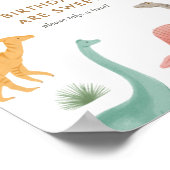 Dinosaur Birthday Neem een Treat Dessert Table Poster (Hoek)