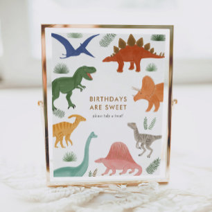 Dinosaur Birthday Neem een Treat Dessert Table Poster