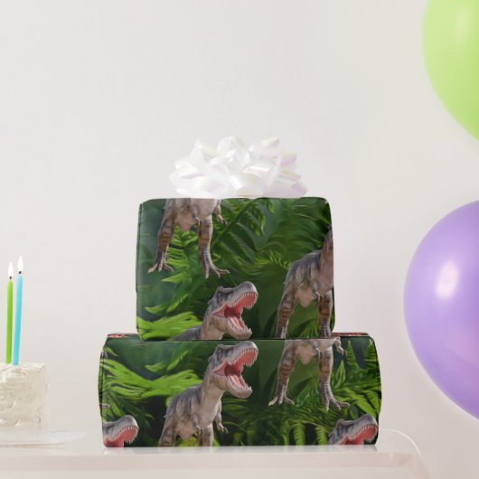 Dinosaur Birthday Oerwoud Jurassic World Cadeaupapier (Feestgeschenken)