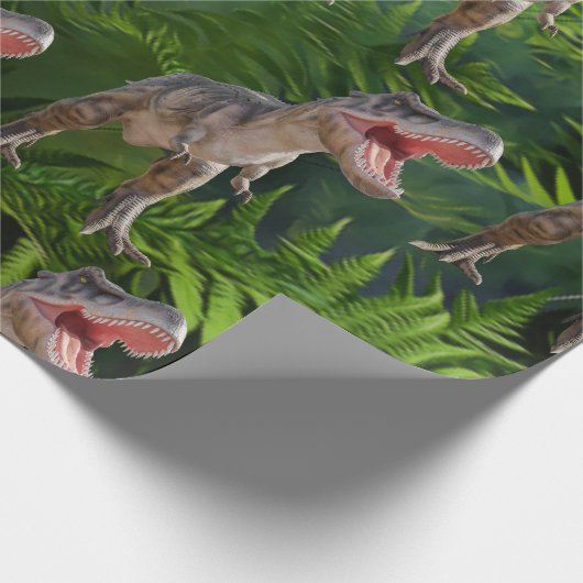 Dinosaur Birthday Oerwoud Jurassic World Cadeaupapier (Hoek)